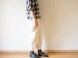 Cotton horse cloth Baker pants LADY'S IVORYの画像