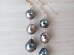 K14GF tahitian pearl long pierceの画像