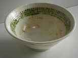 緑釉象嵌　麺どんぶりの画像