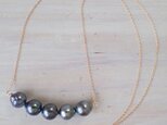 【S様ご専用】K14GF 5 tahitian pearl chain necklaceの画像
