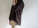 2wayフロントイン風コットンVネックプルオーバー＜ダークブラウン＞