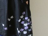 リネンコートワンピース 黒 <小菊>の画像