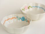 青いお花の花小鉢の画像