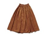 リネン＊ギャザースカート＊レンガ色