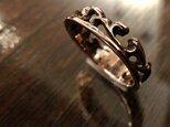 アラベスクの指輪 ティアラ風　ピンクシルバーの画像