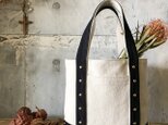 canvas tote bag medium (black&white)の画像