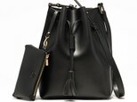 本牛革　レザー　ショルダーバッグ　Bucket Bag　BLACK【受注製作】の画像