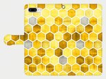 ハニカム　ウォーターカラー　（yellow）iphone　6splus/7plus/8plus　等大サイズ専用　