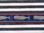 ドイツFB社 刺繍リボン 1m-くじら ストライプの画像