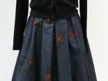 大島紬リメイク：タックスカート　