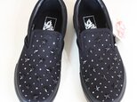 【送料無料】Vansバンズ SLIP ON スリッポン  【オールブラック】黒×ブラックスター黒　スニーカー　受注製作の画像