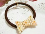再販!リボンpearlの大人可愛いflowerヘアゴム❤✨pink 送料無料 プチギフト ラッピング 女子力UPの画像