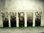 花の一口グラス　紫　(５個セット）の画像