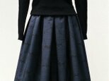 再販　大島紬リメイク：タックスカート