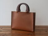 [国産牛本革]レザーバッグ NLW（ブラウン）SToLY Leather Bag/ストーリー レザーハンドバッグの画像