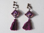 揺れる紫のピアス＆イヤリング