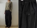 【受注制作】黒天日干し　極厚リネン　Bigパンツ〈Ｓ・Мsize〉