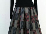 大島紬リメイク：タックスカート