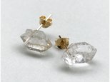 NYハーキマーダイヤモンドのピアス Lsize（14kgf ）の画像