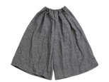 ウールリネンガウチョパンツ＊杢グレー