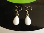 ノンホールピアス No.223ホワイトドロップ