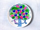 「青いリンゴの木と歌う鳥」色絵プレートの画像