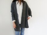ウールリングボタンレスカーディガン＜グレー＞