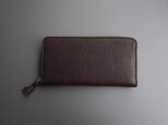tassel zip long wallet (dark brown)の画像