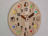　丸時計25ｃｍ　ビー玉の画像