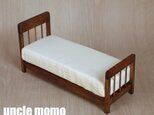 ドール用ベッド SS(色:エボニー) 1/12ミニチュア家具