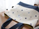 【送料無料】SALE●ハンドメイド●フランス刺繍生地『Lin-Pois』のトートバッグの画像