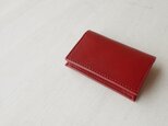 【受注生産】Italian leather Business Card Case／redの画像