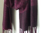 手織りカシミアストール・・バーブシュカ（ワイン）