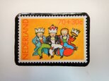 オランダ クリスマス切手ブローチ3185の画像