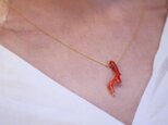 Japanese Natural Coral Necklace　天然珊瑚のネックレス　14KGFの画像