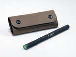 Ploom Techカプセルケース（ダールブラック鍍金仕様） ／イタリア産高級レザーの画像