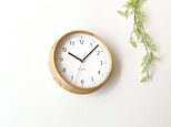 KATOMOKU muku clock 4 ナチュラル km-57NARC 電波時計 木製 無垢材の画像