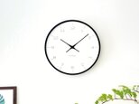 KATOMOKU plywood clock 7 ブラック km-71BK 掛け時計 木製 軽量の画像