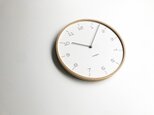 KATOMOKU plywood wall clock 7 Slim clock ナチュラル km-71N 連続秒針の画像