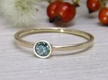 ミントブルーダイヤ（Trt）＊K14lunapinkgold ring