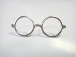 Silver925「ロイド眼鏡」ピンブローチ　1193の画像