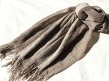 <sold>２種のヤクを使ったマフラー　　幅広め　　手織り