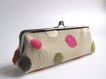 眼鏡ケース：ドット柄のジャガード（サングラスもOK）