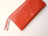 やわらかい革の長財布 RED(牛革)の画像