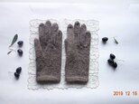 アルパカ糸の手袋の画像