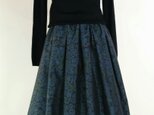 大島紬リメイクのタックスカート