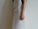 ☆リネン:丈89cm 生成りのエプロン☆