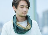 てぬぐい Oo[ワオ]  Green × Khaki【Lサイズ】の画像