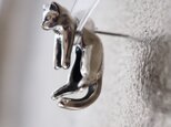 脱力猫ピアス Silver