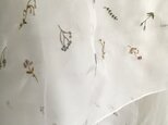 【Brise de printemps】シルクオーガンジー手刺繍ストール